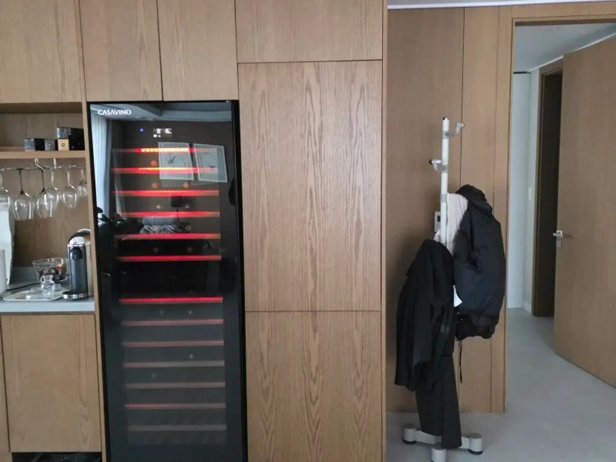 냉장고장·맞춤장 제작 시공 현장 — 분당 빌트인콤비냉장고원목도어패널제작설치 전문업체